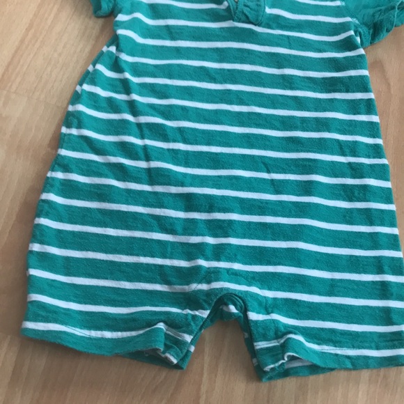BabyGap Green Striped Short Onesie Size 18-24m - Picture 5 of 9